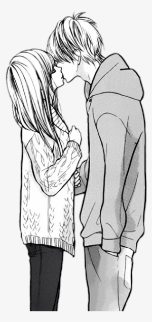 Novios ~ - Anime Girl And Boy Hugging Drawing