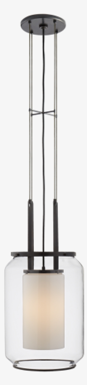 Upton Large Lantern In Bronze With Clear And White - Upton Large Lantern In Bronze