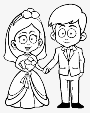 Dibujos Para Colorear De Novios - Dibujo Novios