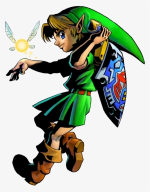 Link Taking His Sword Ocarina Of Time - Legend Of Zelda Majora's Mask 3d Link