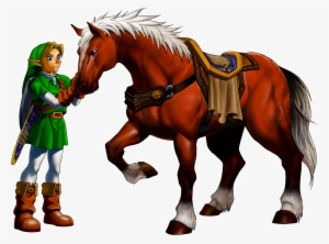 Epona And Link Zelda Oot Render Art - Legend Of Zelda Ocarina Of Time 3ds Link