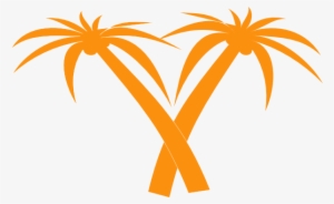 Orange Palm Tree Silhouette