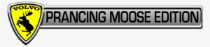 Prancing Moose Edition B - Volvo Prancing Moose Sticker Yellow 4 Inch