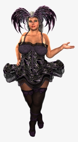 Big, Girl, Woman, Ballerina, Dancer, Show Girl, Plus - Nackte Tänzerinen Stehend Png