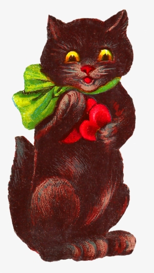 Black Cat Valentine Image Downloads - Vintage Cat Valentines