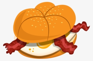 Two Eggs On A Roll - Bacon Emoji Transparent