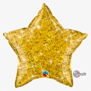 Gold Holographic Star 20" Foil Balloon - 20" Jewel Red Holographic Star Balloon