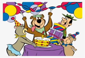 Cindy Bear, Yogi Bear, Booboo, And Park Ranger Celebrating - Yogi And Boo Boo Bear Birthday Party Ideas