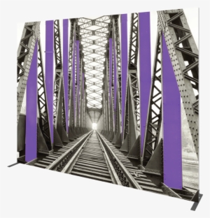 Vector Frame Rectangle 05 Fabric Banner Display - American Industrial I Framed Print - Black - 126cm