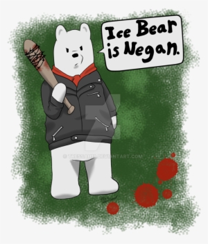 Ice Bear Is Negan By Tressah19 - Cartoon
