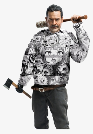 New Negan Alt Costume Leaked - Funny Cartoon Ahegao Anime 3d Print Men's Sport Street