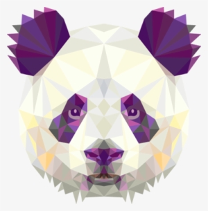 Geometric Panda Bear Head Decal - Fondos De Pantalla De Pandas