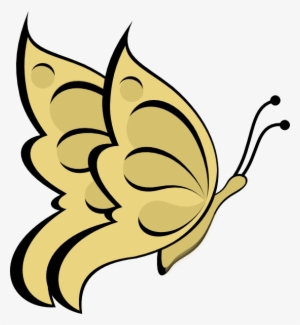 Golden Butterfly Clipart - Butterfly Clip Art