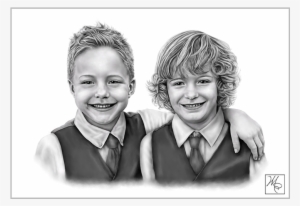 Painted And Drawn Gallery Clip Black And White Library - Boy