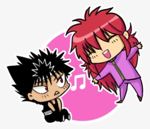 Kurama Hiei Yu Yu Hakusho Yuyuhakusho Anime Chibi Cute - Kurama And Hiei