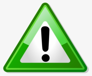 Warning Triangle Green - Green Warning Png