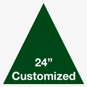 24" Green Triangle - Triangle (set Of 3)