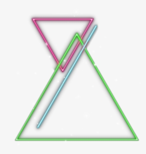 Neon Triangle Triangles Colors Green Pink Blue Spiral - Triangle