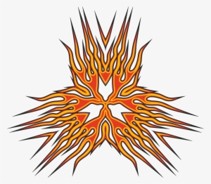Abstract Flame Triangle Vector Clipart Image - Circle