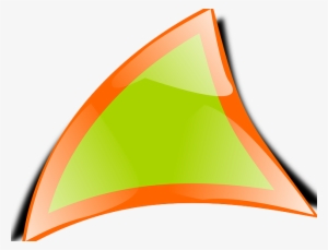 Triangle, Warped, Border, Frame, Glossy, Green, Orange - Clipart Triangle