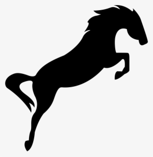 Horse Black Silhouette In Elegant Jump Comments - Cheval Qui Saute Dessin