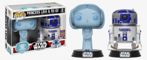 Holographic Princess Leia & R2-d2 Sce - Leia And R2d2 Pop
