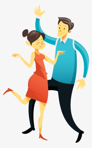 Cartoon Characters Men And Women Transprent Png - Dance Party Cartoon Png