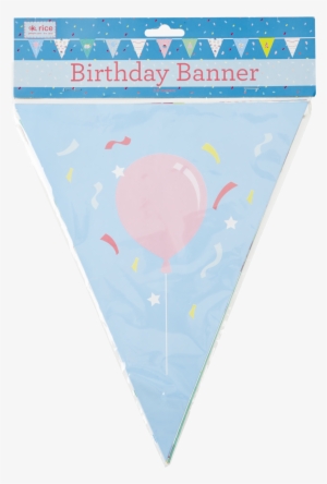 Rice Wimpelgirlande Happy Birthday (blau)