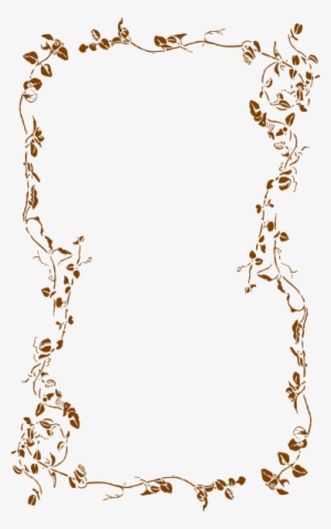 Vine Border In Brown Clip Art At Clker - Girly Border Png
