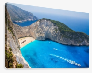Navagio Beach With Shipwreck Against Sunset On Zakynthos - Navagio Bay