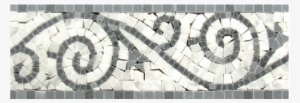 Beltile Vine Mosaic Border In Bardiglio And Carrara - Marble