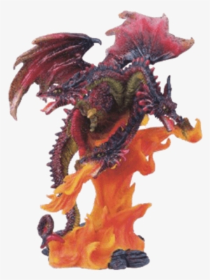 3 Headed Fire Dragon Statue