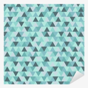 Abstract Christmas Triangle Pattern, Blue Grey Geometric - Triangle