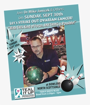 Strike Out Cancer Bowling Poster - Ten-pin Bowling