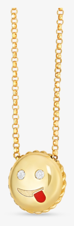 Roberto Coin Joke Emoji Pendant With Diamonds - Locket