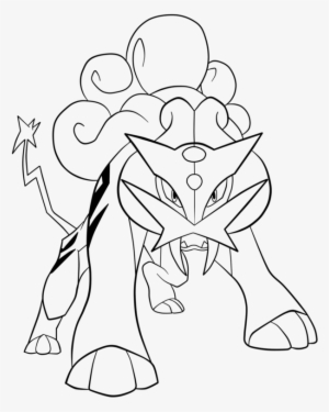 Raikou Lineart By Jamalc - Pokemon Coloring Pages Raikou