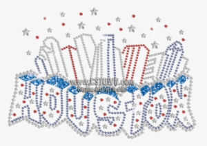 Houston Sparkling Stars Night Hotfix Rhinestone Glitter - Cross-stitch