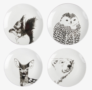 Assiette Design, Decorative Objects, Kids Plates, Baby - Anouk Winter Plate - / Set Of 4