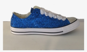 Womens Sparkly Royal Blue Glitter Crystals Converse - Sparkly Maroon Converse