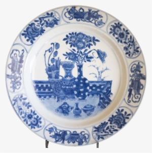A Chinese Blue And White Plate Decorated With Precious - Blue And White Porcelain