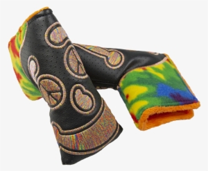Rainbow Stitched Kool Aid Peace Tie Dye Headcover - Tie-dye