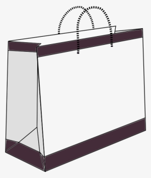 Black And White Shopping Bag Clipart