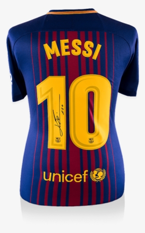 Leo Messi Signed 2017-18 Fc Barcelona Home Jersey Autograph - Messi Signed Jersey