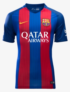Fc Barcelona Home Jersey 2016/17 With Qatar Airway - Fc Barcelona Shirts In Pakistan