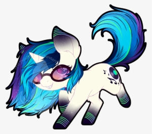Dj Pon 3, Ethereal Mane, Female, Gradient Hooves, Mare, - Chibi Redux Rainbow Power