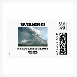 Warning Pyroclastic Flows Inside Stamps - Volcano God Greeting Cards