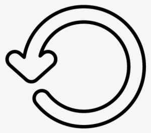 Circular Arrow Rotating To Left Vector - Icon
