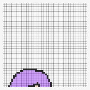 Pastel Goth Tumblr Girl Part 2 Perler Bead Pattern - Pixel Sad Face