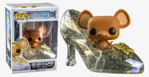 Gus Gus In Clear Glitter Slipper Pop Vinyl Figure - Funko Pop Gus Gus In Slipper
