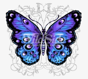 Blue And Purple Butterfly - Butterfly Plus Size T Shirts